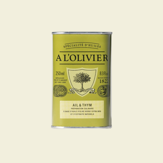 Huile d'Olive Aromatique a l'Ail et au Thym