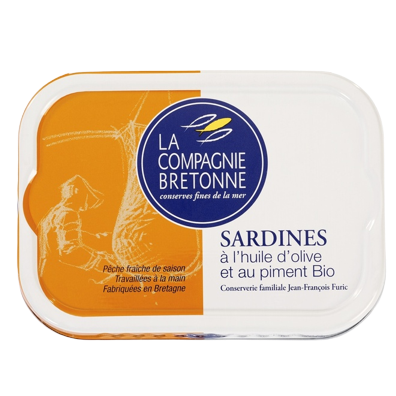 Sardines à l'huile d'olive et au piment Bio