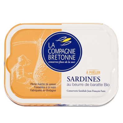 Sardines au beurre de barrate Bio