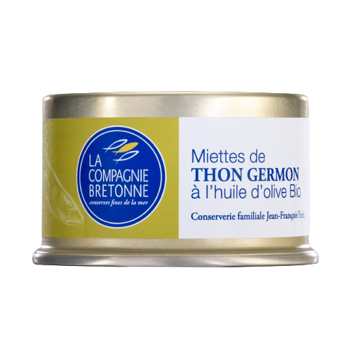 Miettes de Thon blanc Germon a l'huile d'olive bio 135g